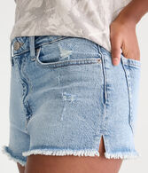 Curvy Vintage High-Rise Denim Shorty Shorts