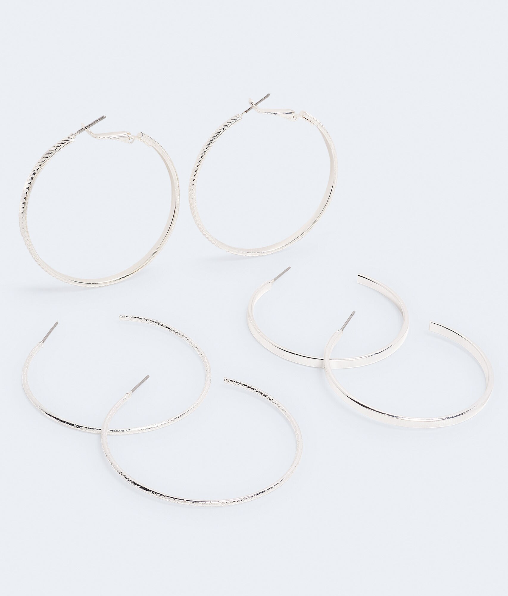 Textured Hoop Earring 3-Pack