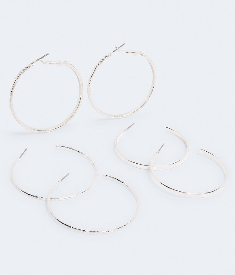 Textured Hoop Earring 3-Pack