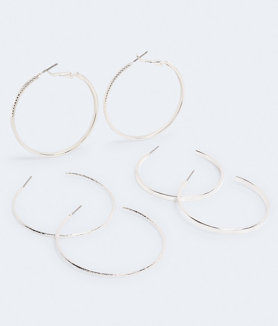 Textured Hoop Earring 3-Pack