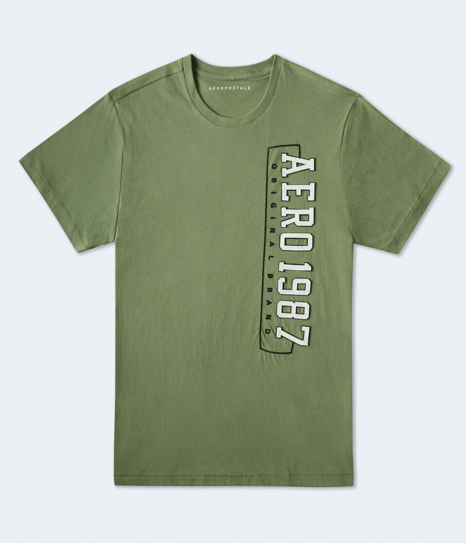Aeropostale 1987 Vertical Appliqué Graphic Tee