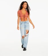 Double Tie-Front Crop Top