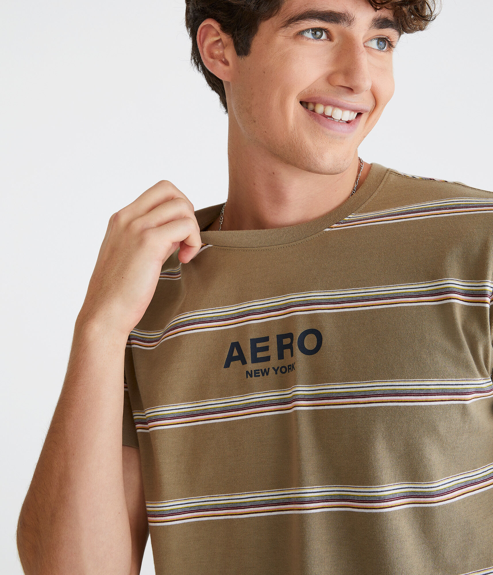 Aero Logo Horizon Stripe Graphic Tee