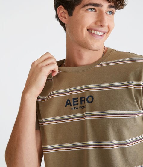Aero Logo Horizon Stripe Graphic Tee Aero Logo Horizon Stripe Graphic Tee