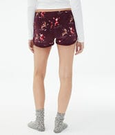 Snowball Fight Santa Polyfleece Sleep Shorts