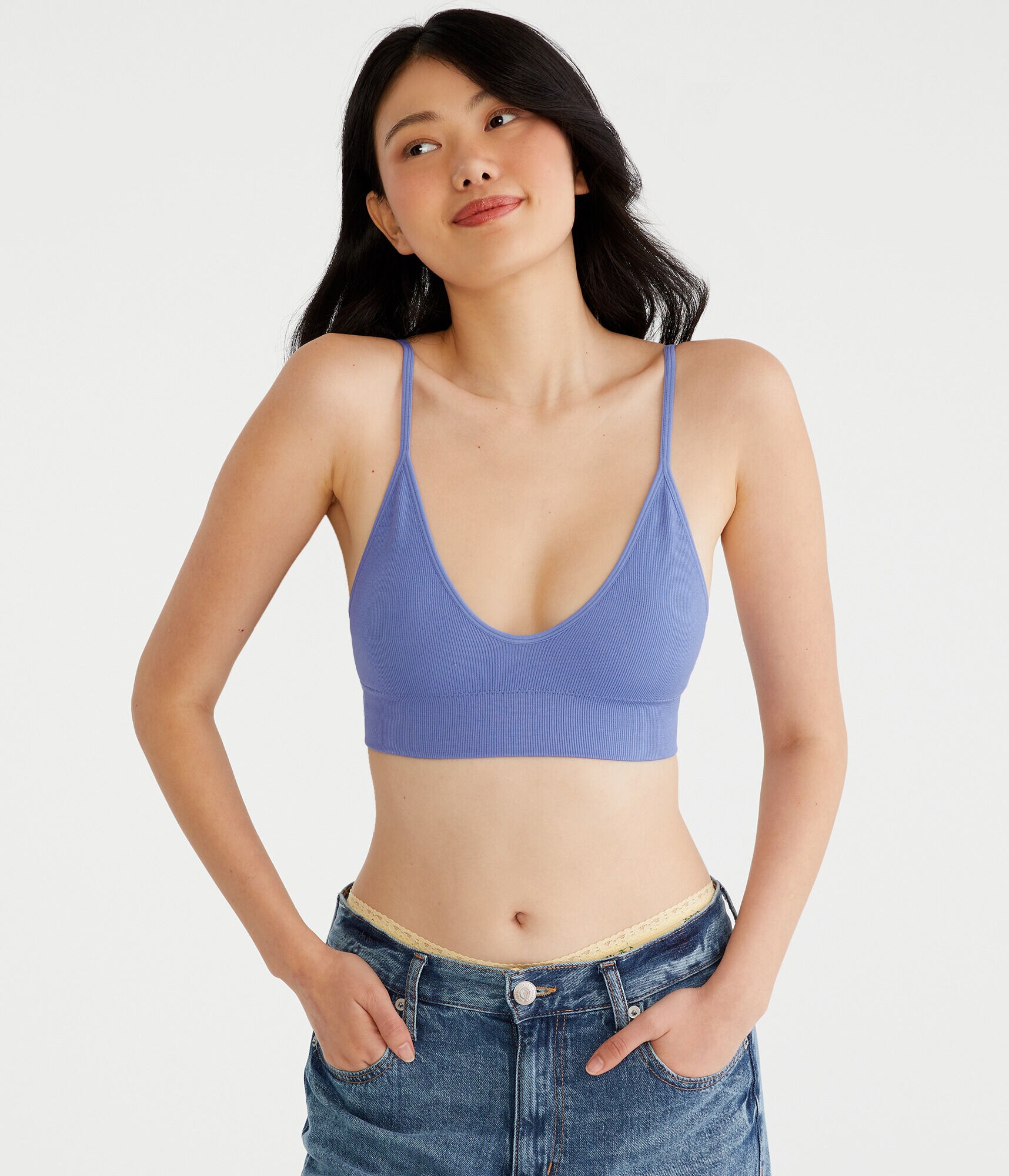 Wear 2 Ways Seamless Ribbed Bralette