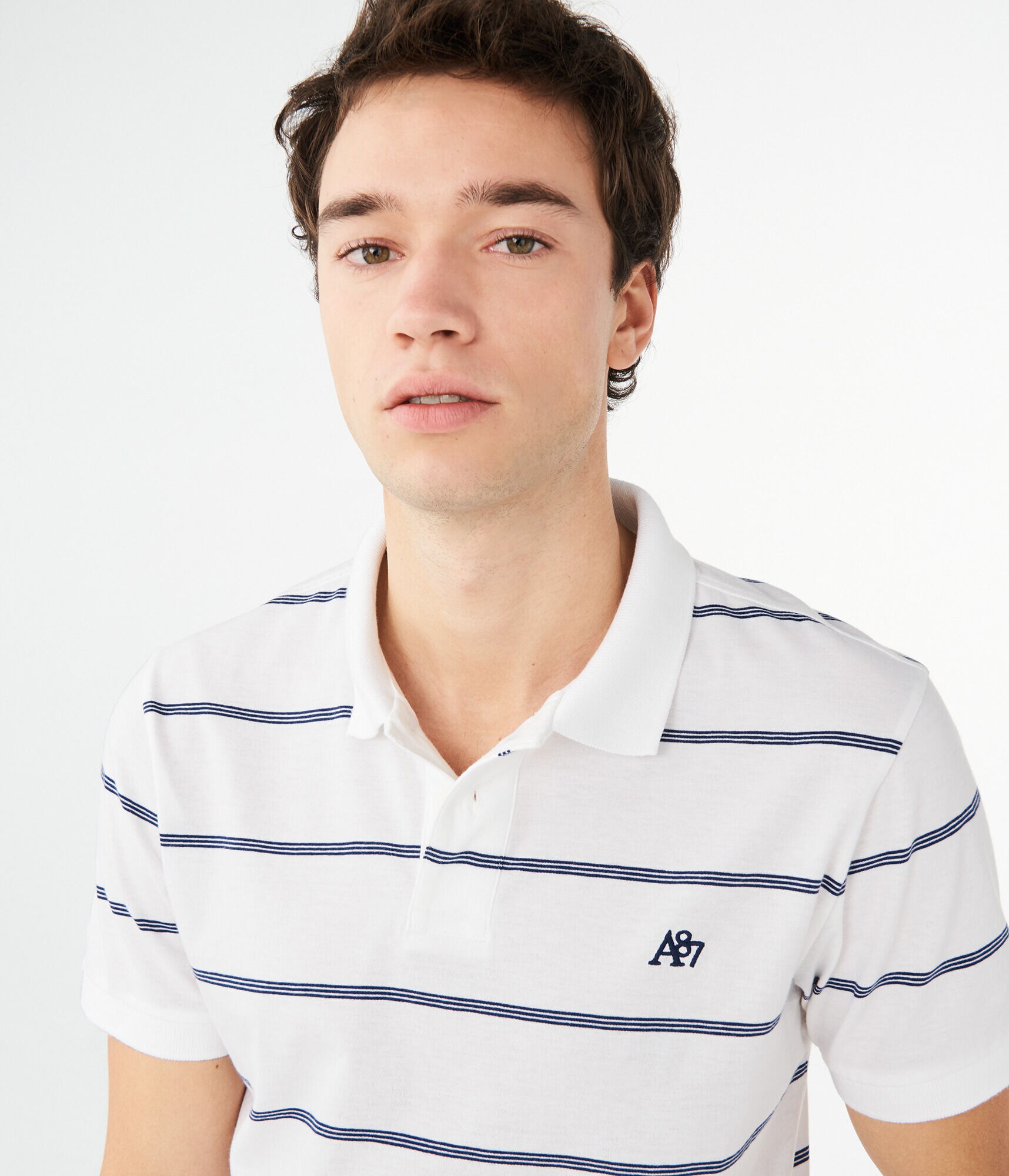 Thin Stripe Jersey Polo