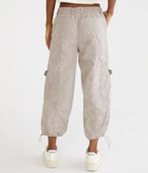 High-Rise Cropped Utility Cargo Pants