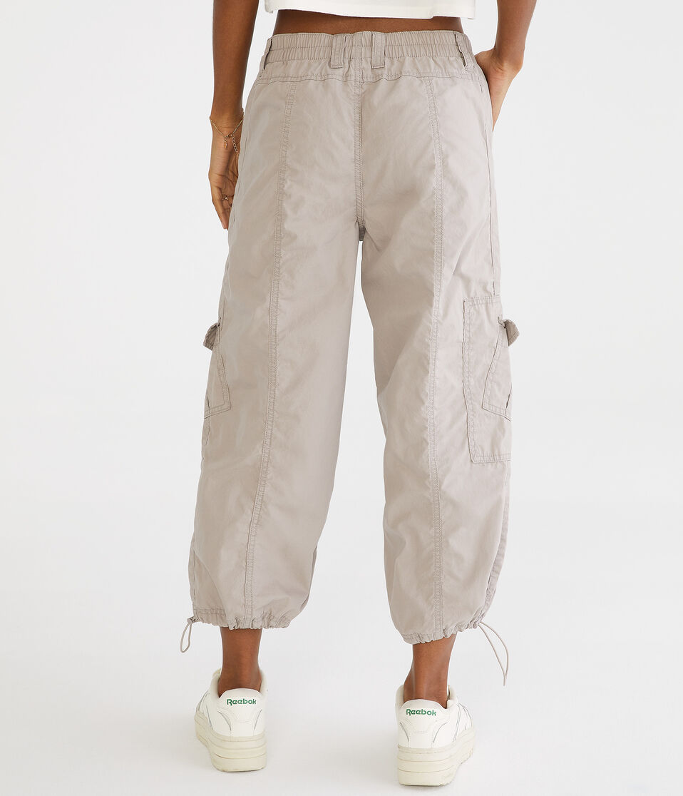 High-Rise Cropped Utility Cargo Pants