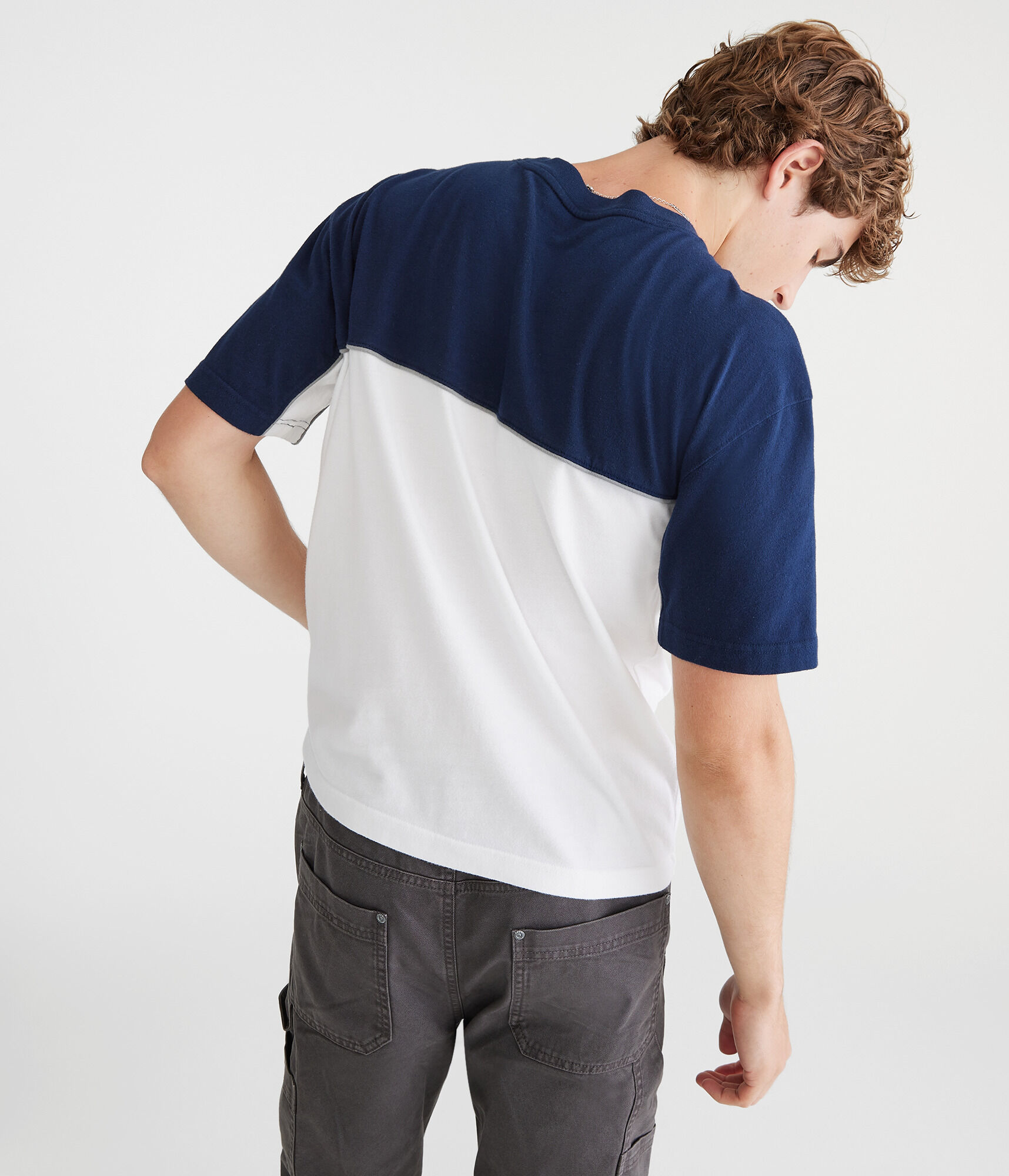 Vintage Colorblocked Boxy Crew Tee
