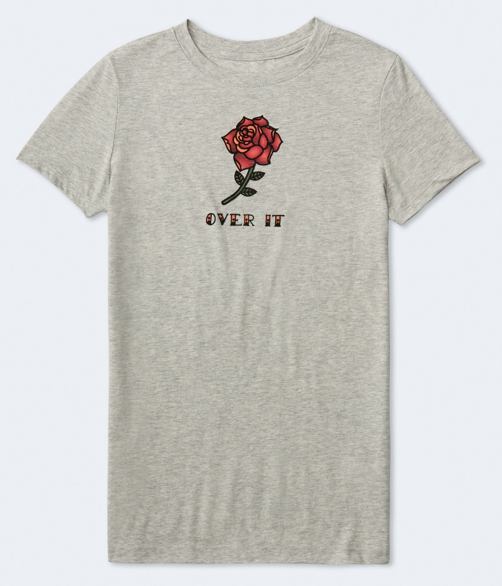 Over It Flocked Rose Graphic Tee