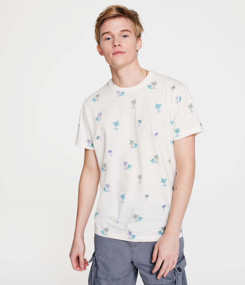 Palm Tree Print Graphic Tee