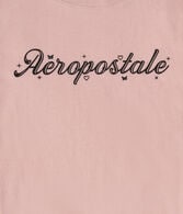 Aeropostale Script Glitter Graphic Tee