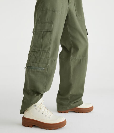 Mid-Rise Utility Cargo Pants