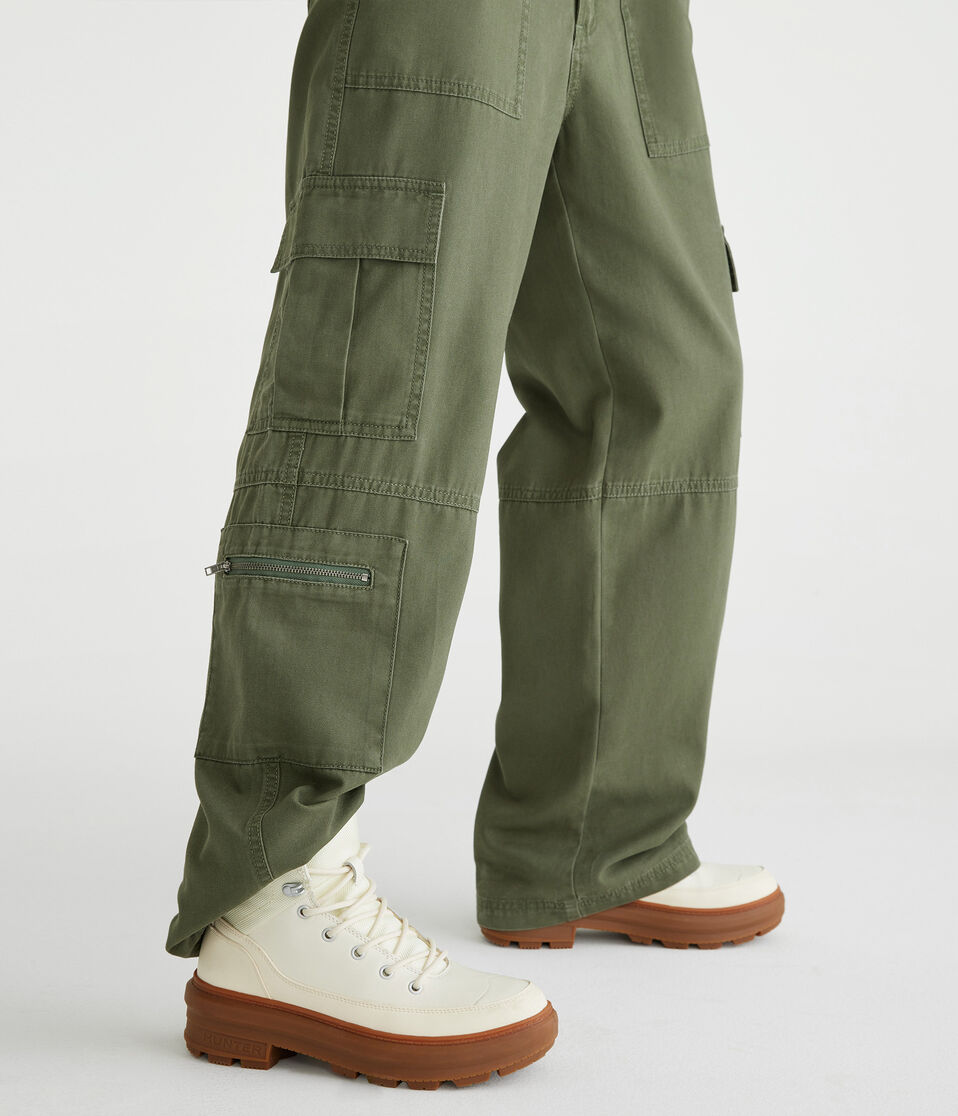 Mid-Rise Utility Cargo Pants