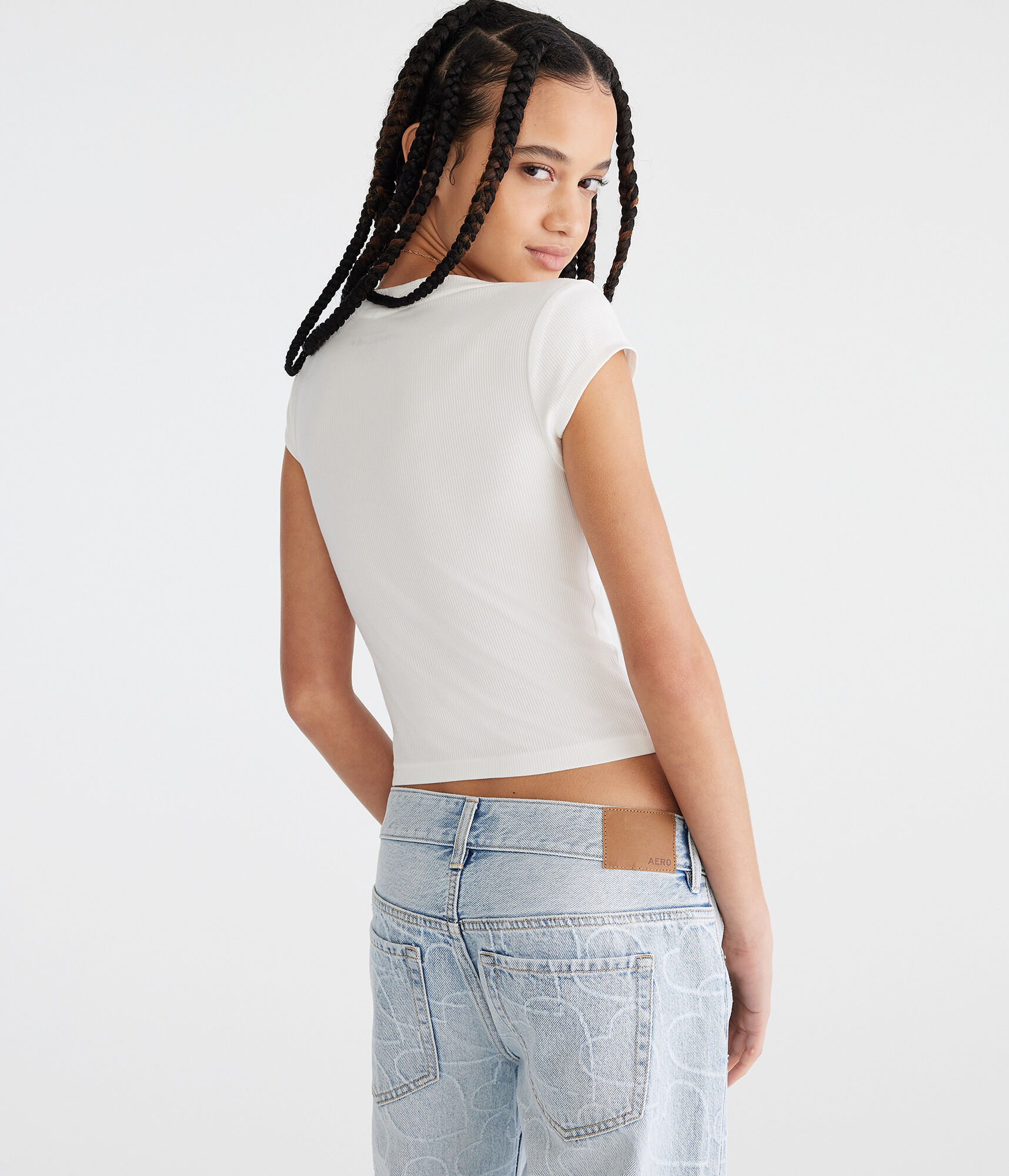 Seriously Soft Ribbed Scoop-Neck Baby Tee