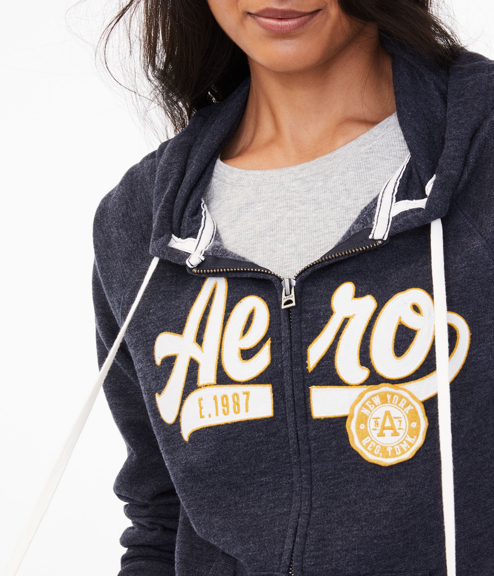 Aero Script Crest Full-Zip Hoodie