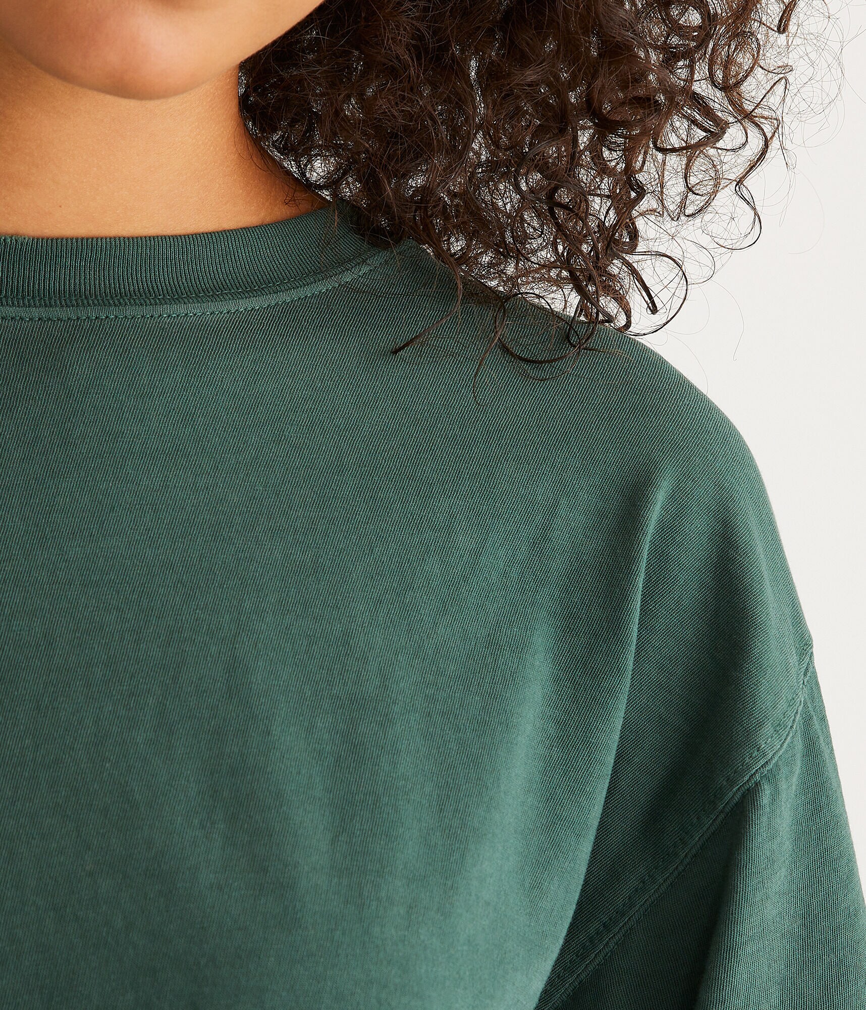 Long Sleeve Washed Loose Fit Crew Tee