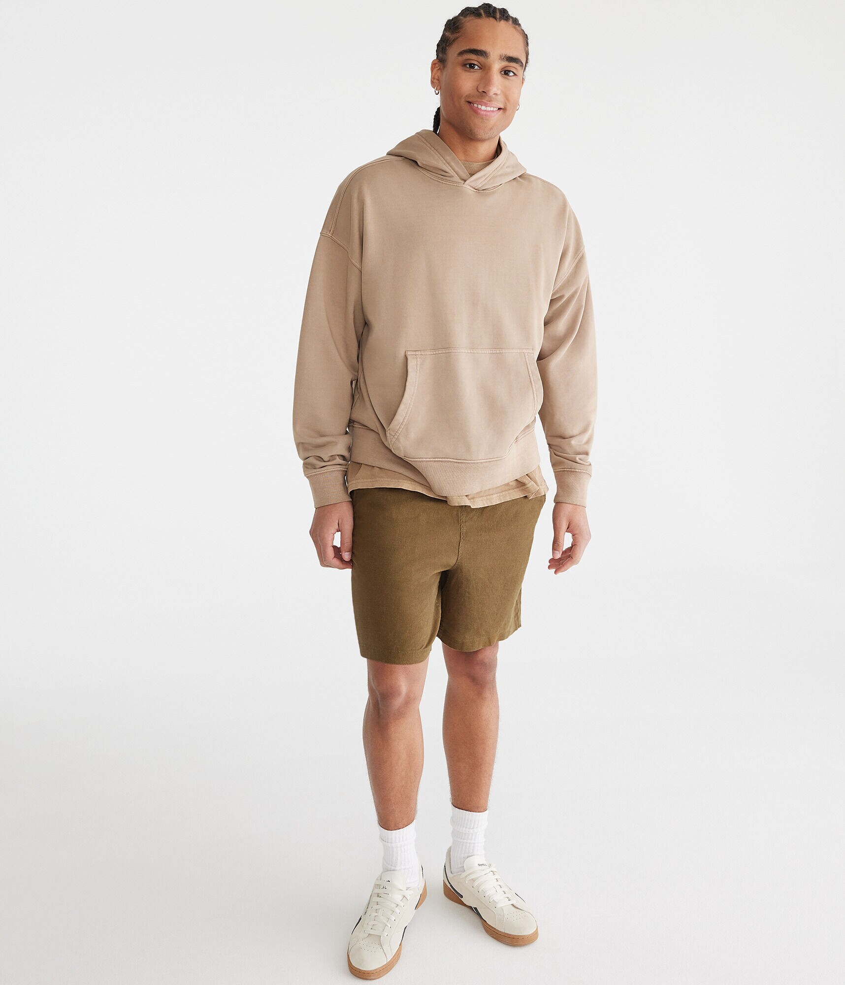 Solid Linen Shorts 7&amp;quot;