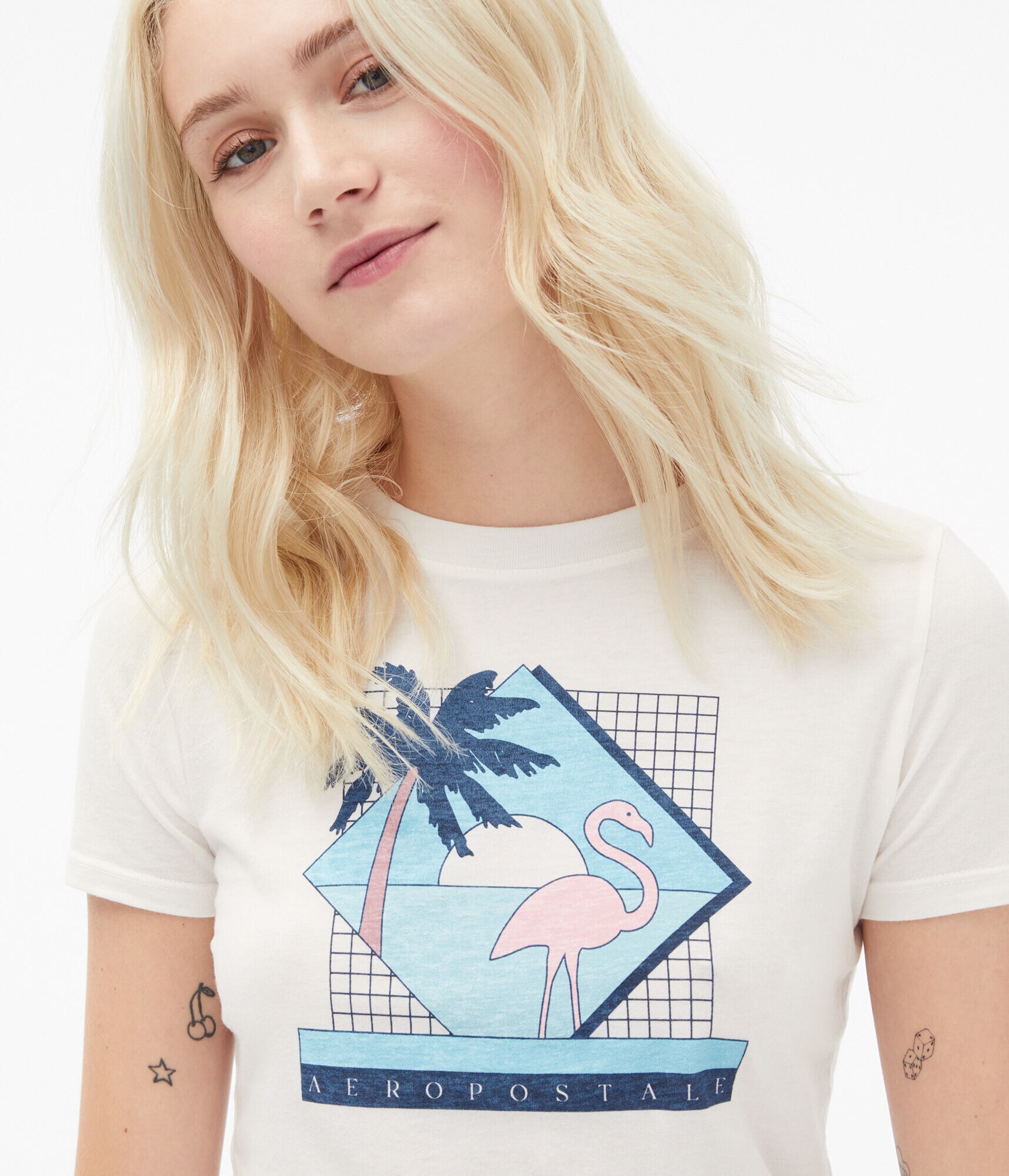 Retro Flamingo Logo Graphic Tee