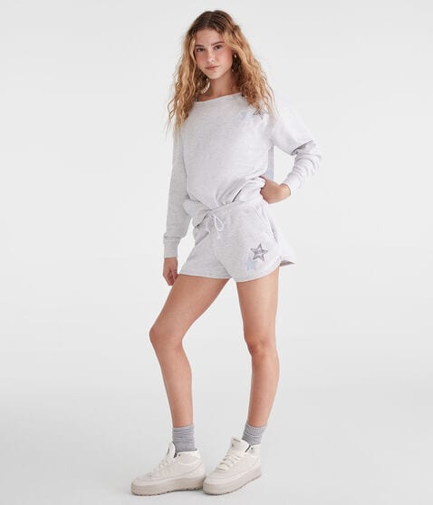 Patterned Star High-Rise Dolphin Shorts