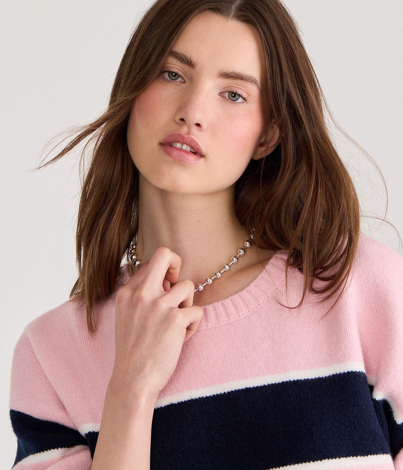 Big Stripe Crew Sweater
