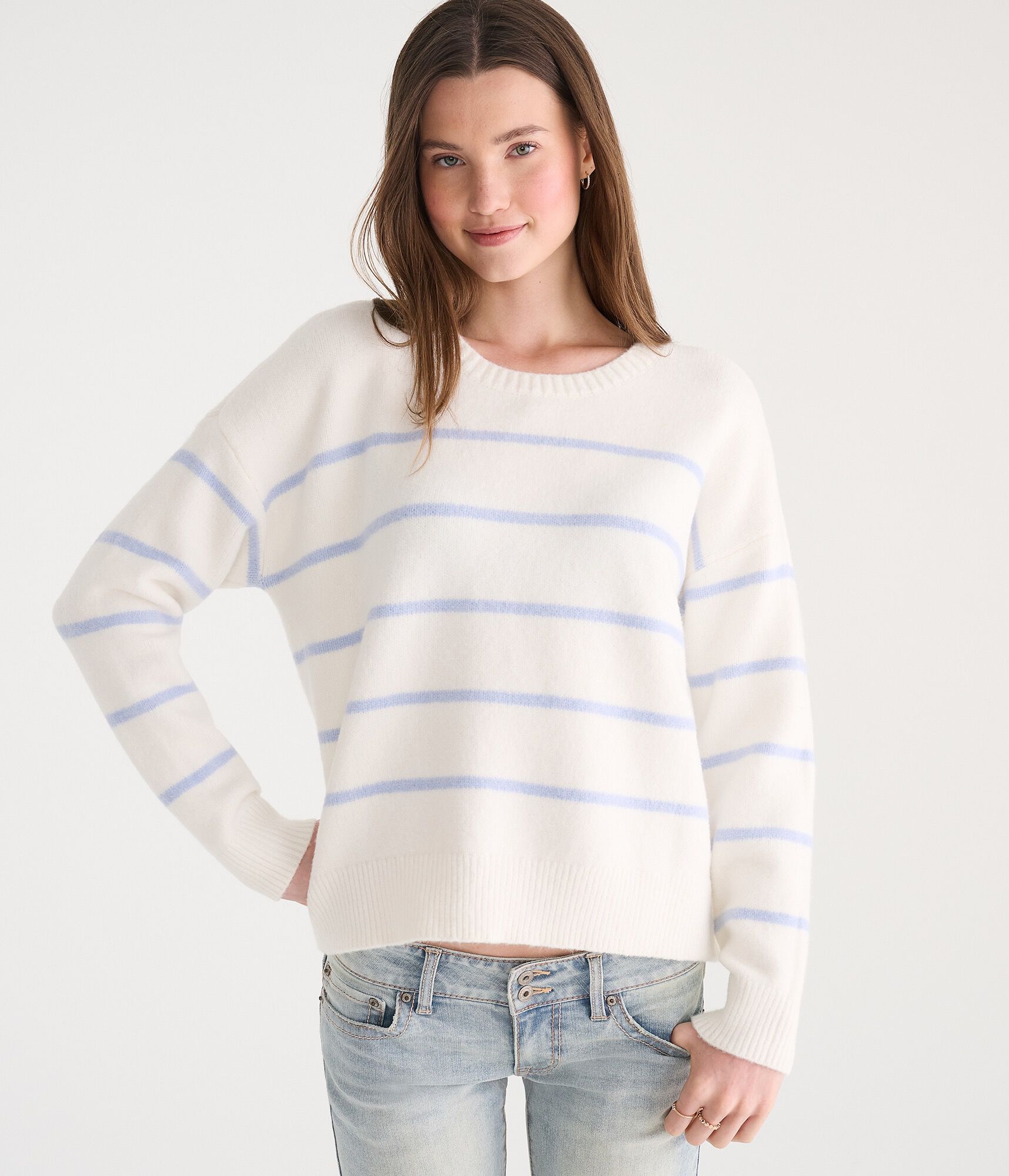Small Stripe Crew Sweater