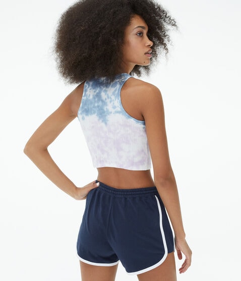 Tie-Dye High-Neck Cropped Tank Tie-Dye High-Neck Cropped Tank