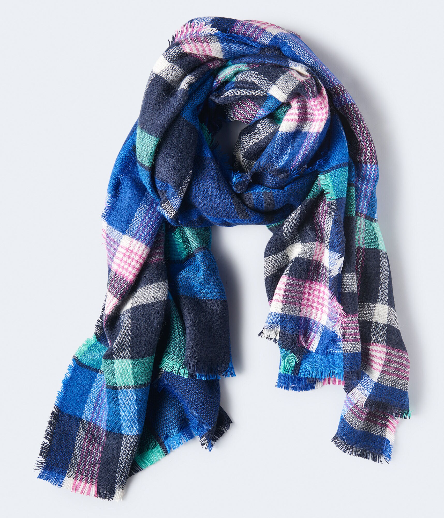 Plaid Woven Blanket Scarf