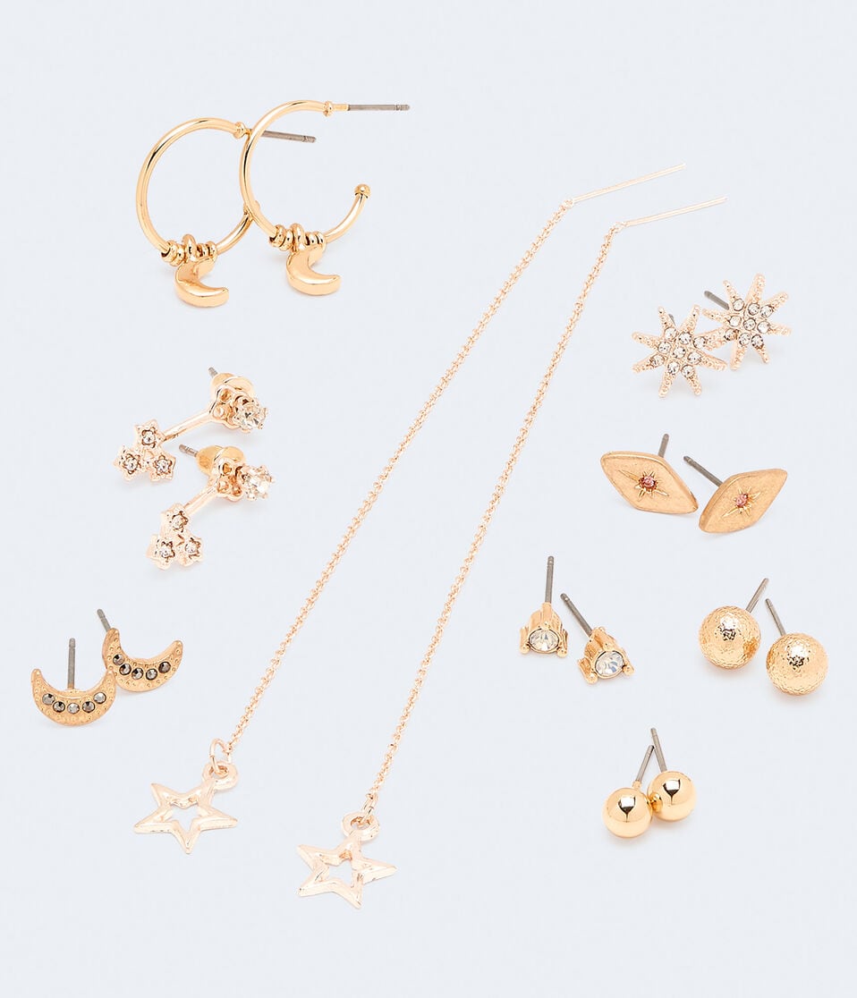 Star & Moon Earring 9-Pack