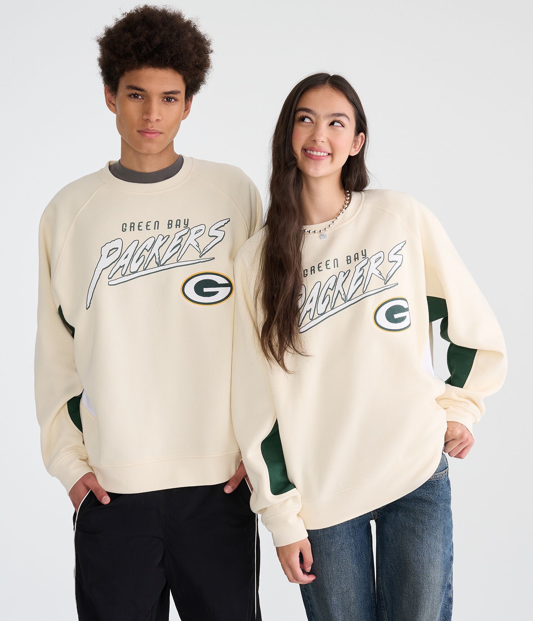 Green Bay Packers Colorblock Crew Sweatshirt