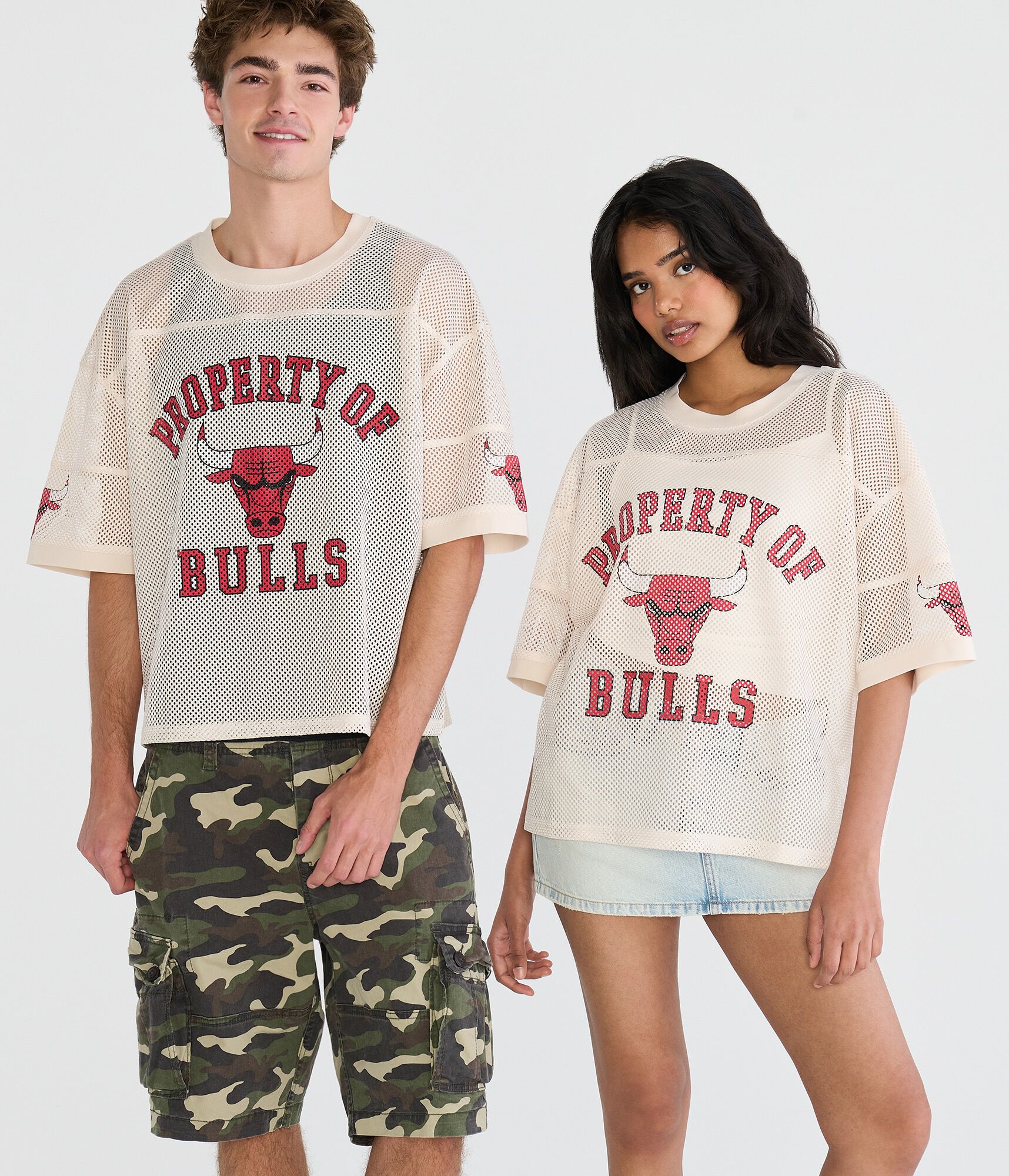 Property Of Chicago Bulls Boxy Mesh Tee