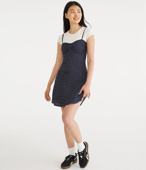 Polka Dot Sweetheart Fit & Flare Dress