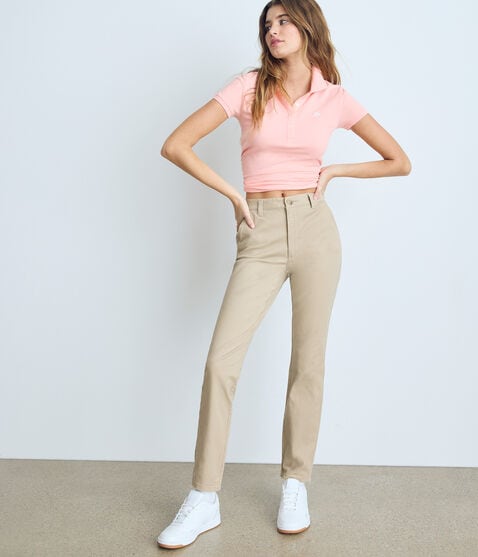 High-Rise Slim Twill Pants High-Rise Slim Twill Pants
