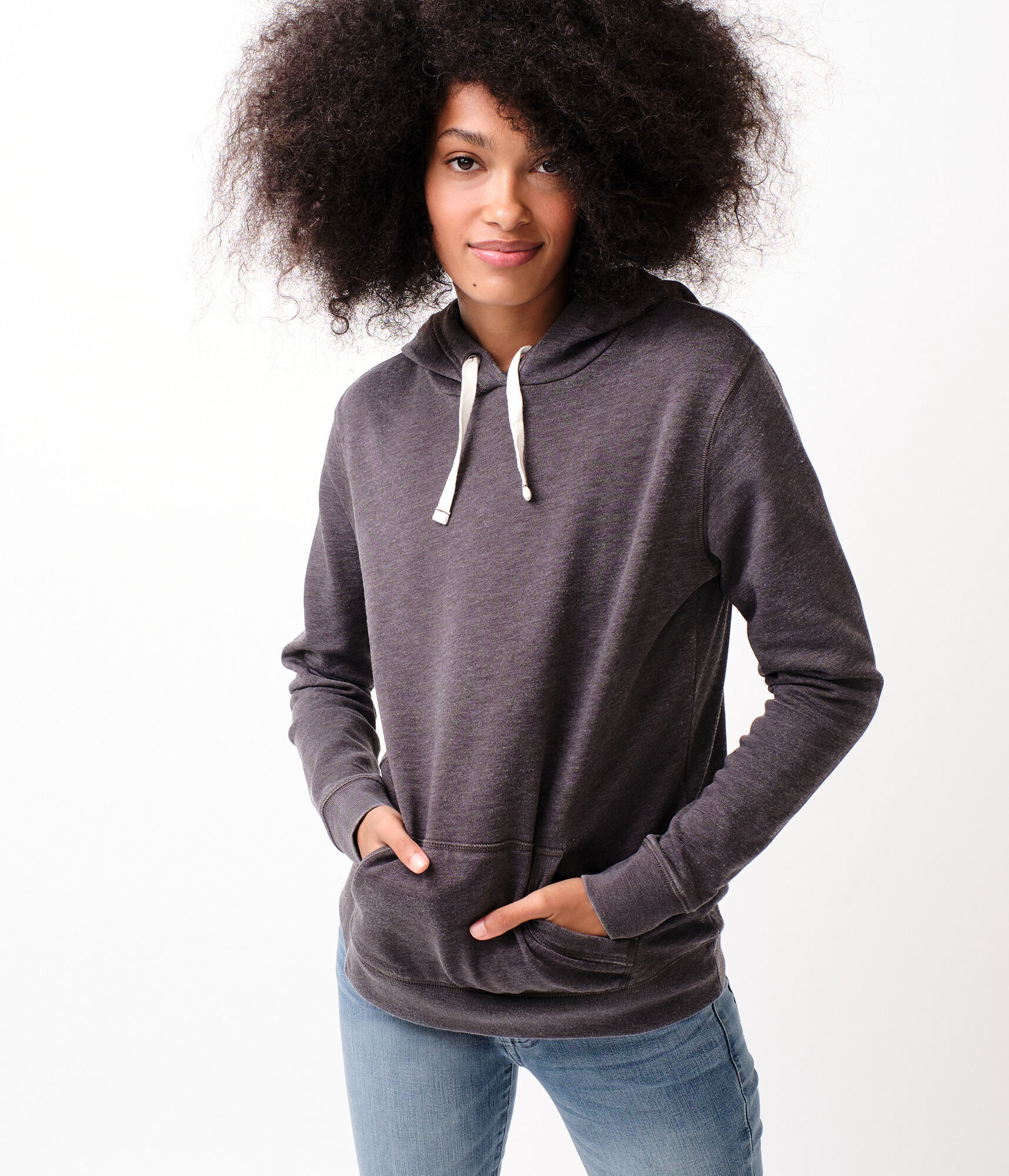 Solid Fleece Pullover Hoodie
