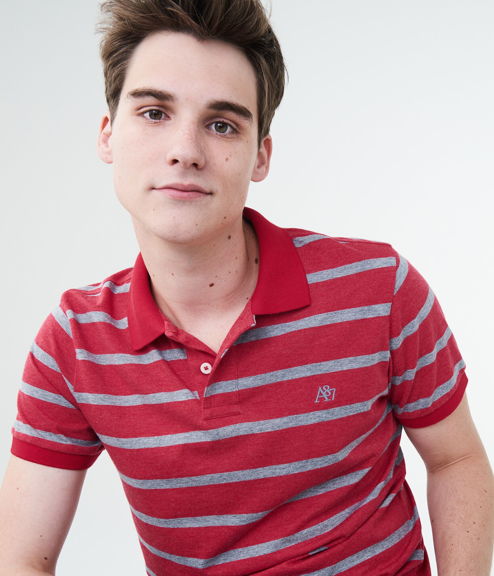 A87 Striped Jersey Polo