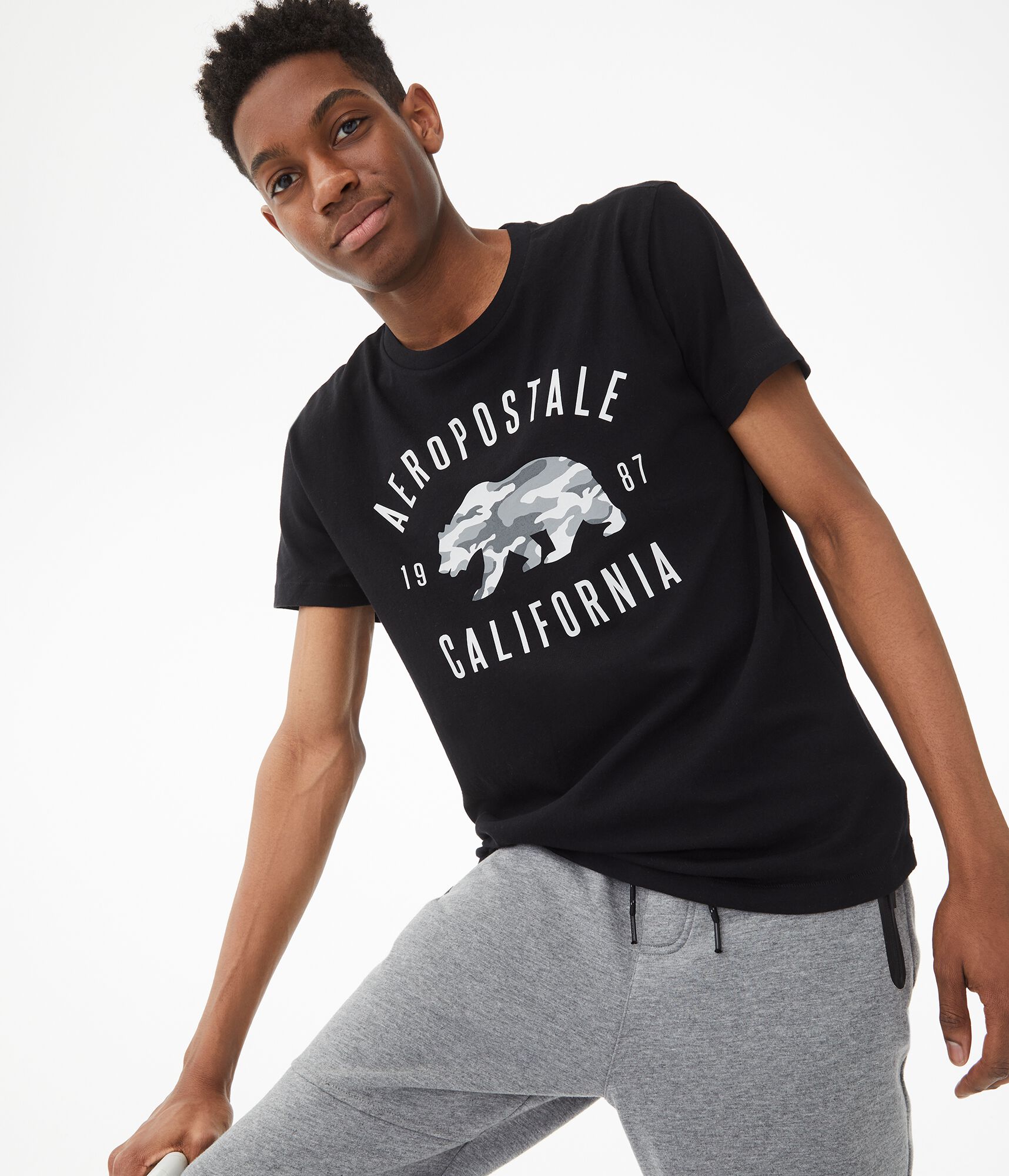 Aero Cali Camo Bear Graphic Tee