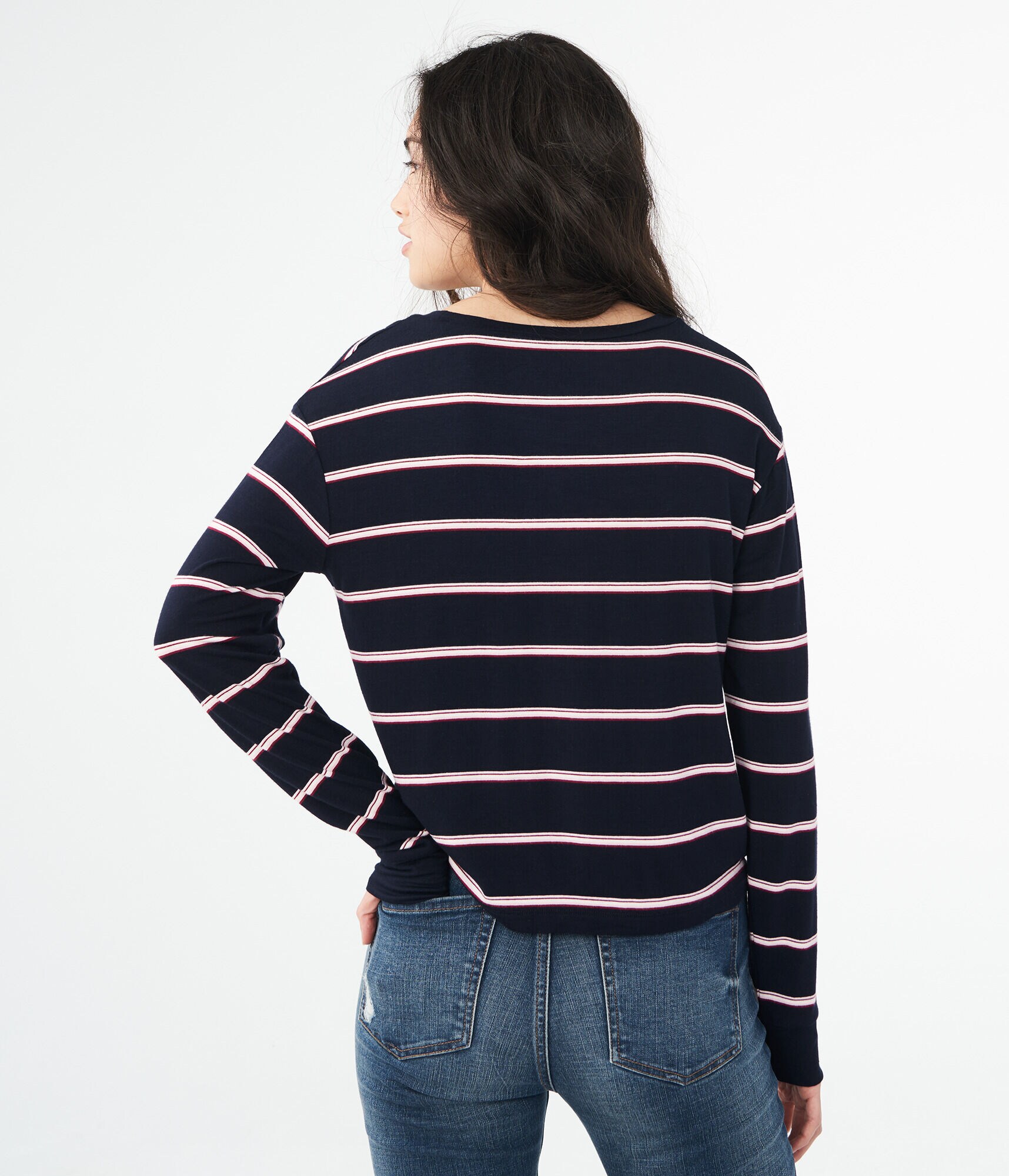 Long Sleeve Striped Tomboy Tee