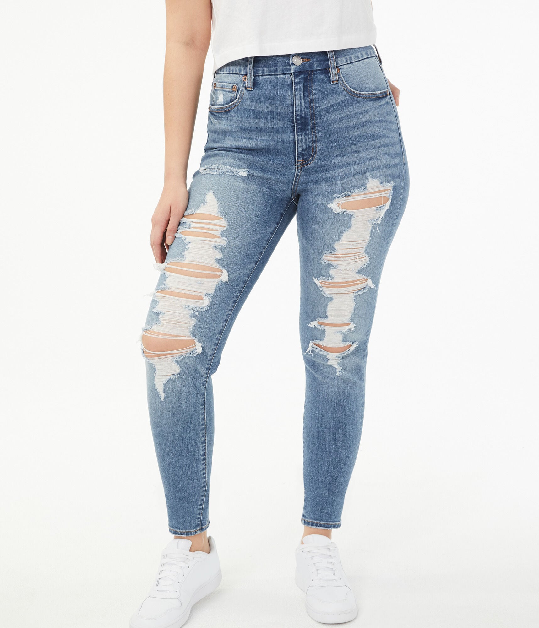 Premium Seriously Stretchy Super High-Rise Slim &amp; Thick Curvy Ankle Jegging