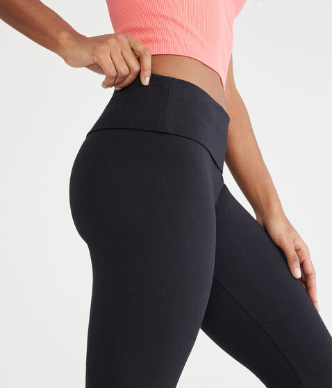 Mid-Rise Fold-Over Bootcut Pants Mid-Rise Fold-Over Bootcut Pants