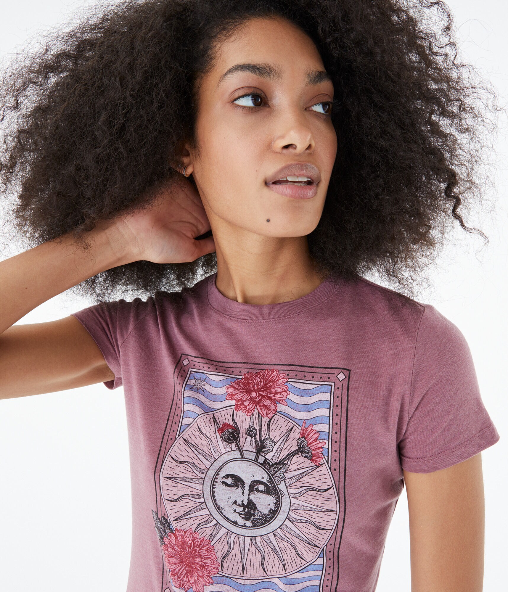 Floral Sun Tarot Card Graphic Tee