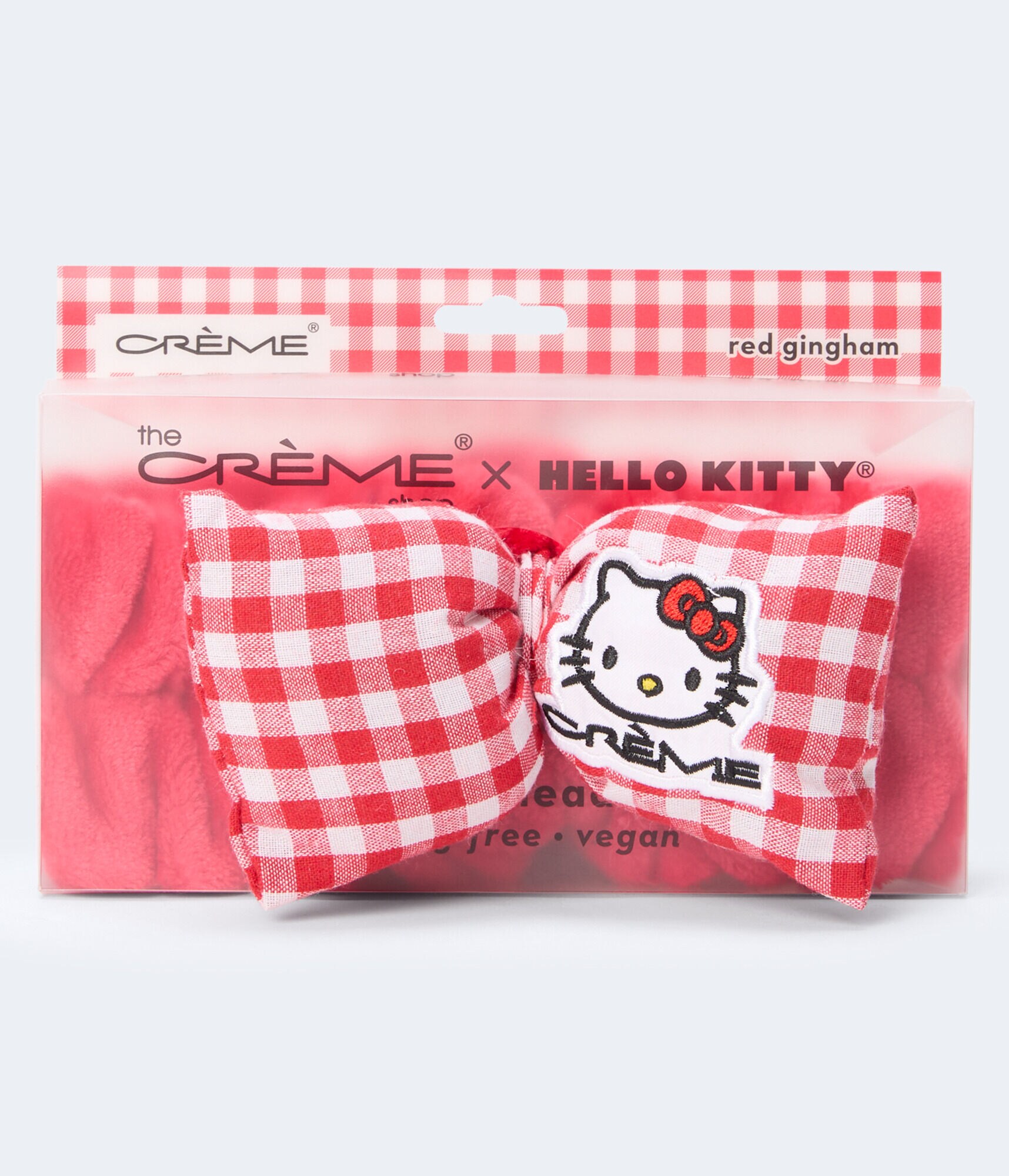 The Crème Shop x Hello Kitty Gingham Bow Plush Spa Headband