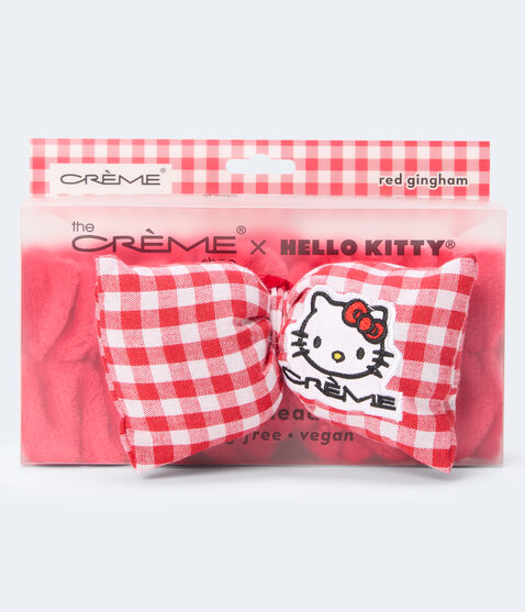 The Crème Shop x Hello Kitty Gingham Bow Plush Spa Headband The Crème Shop x Hello Kitty Gingham Bow Plush Spa Headband