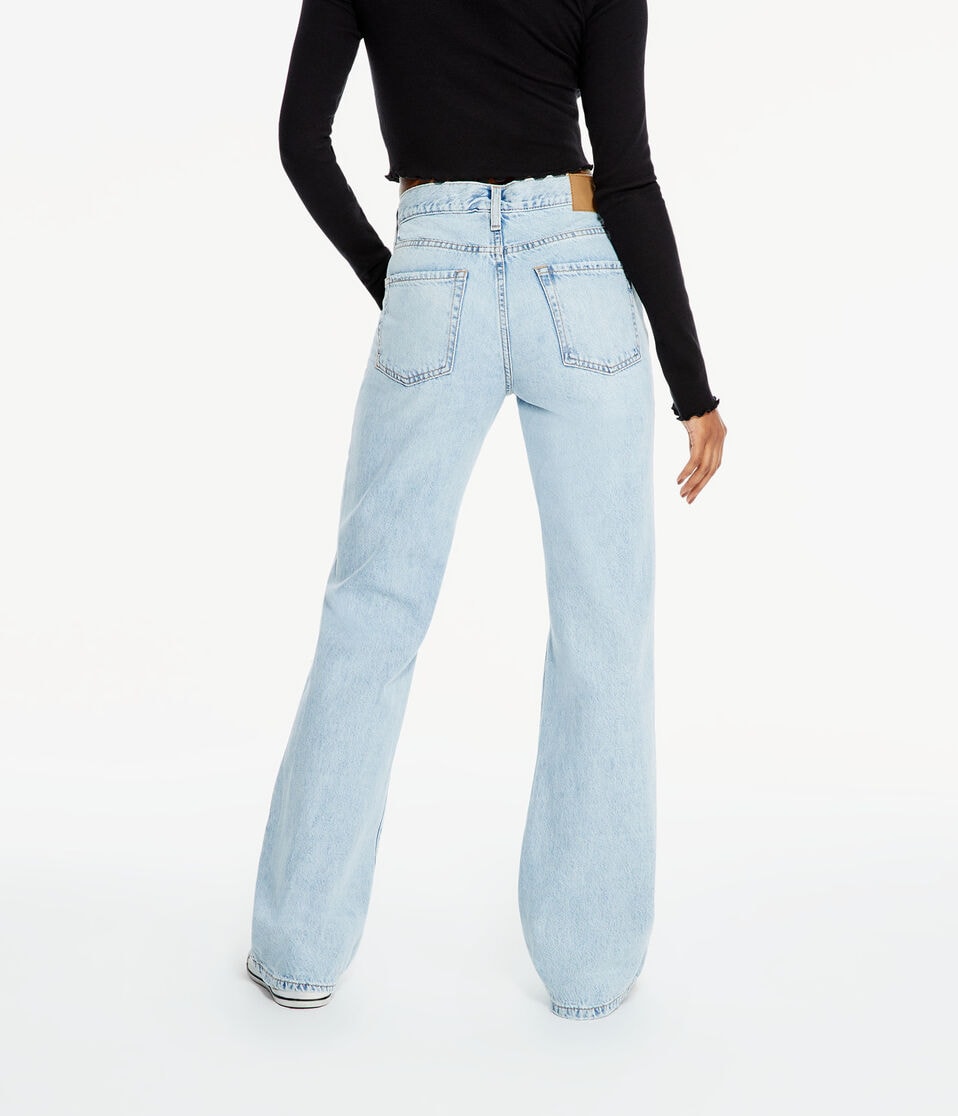 Low-Rise Boyfriend Flare Jean