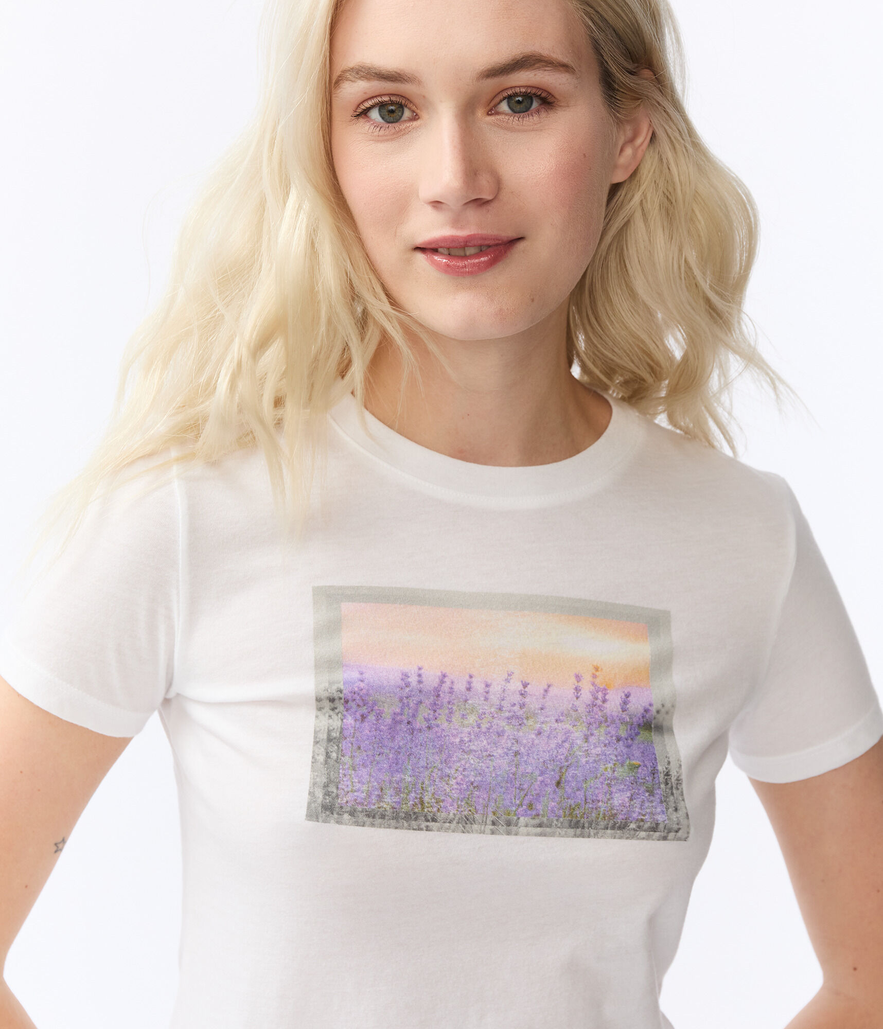 lavender graphic tee