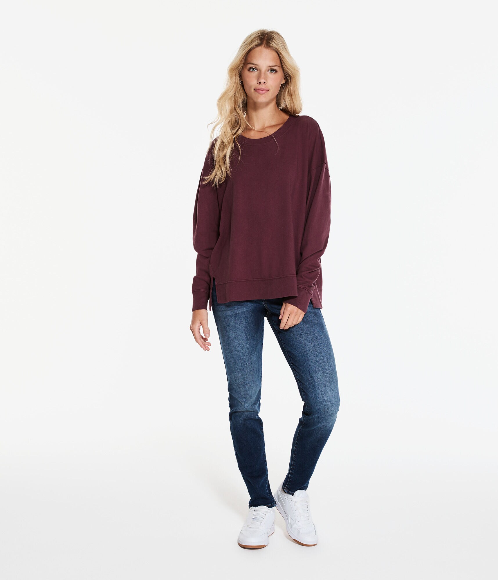 Washed Oversized Crew Sweatshirt