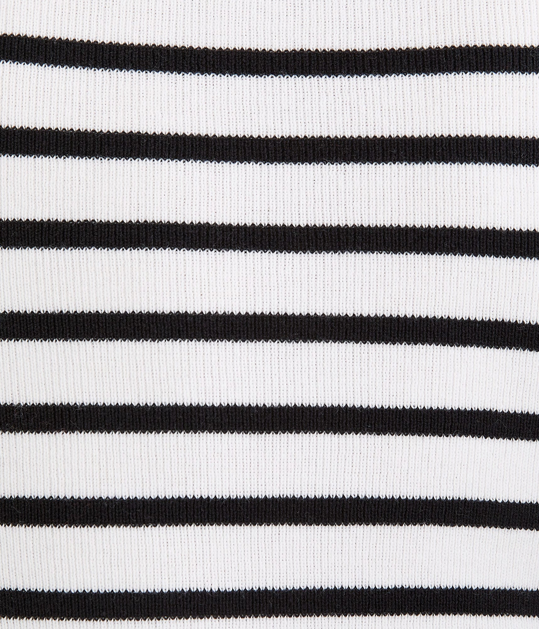 Thin Stripe Cropped Off-The-Shoulder Sweater