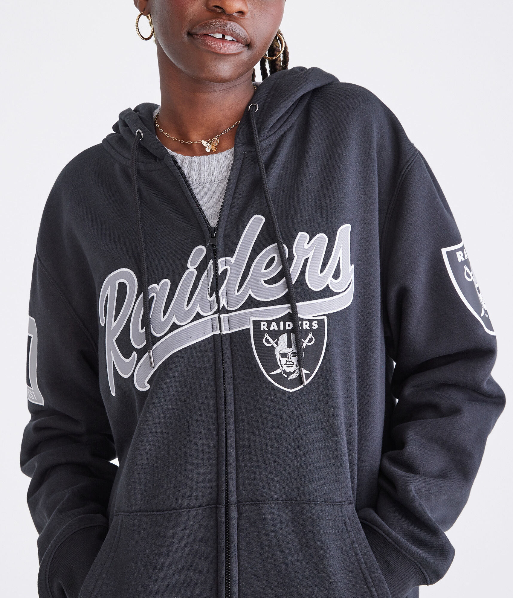 Las Vegas Raiders Script Full-Zip Hoodie