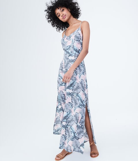 Floral Tie-Back Maxi Dress