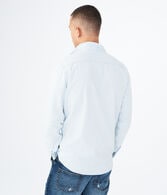 Long Sleeve Bleach Wash Chambray Woven Shirt